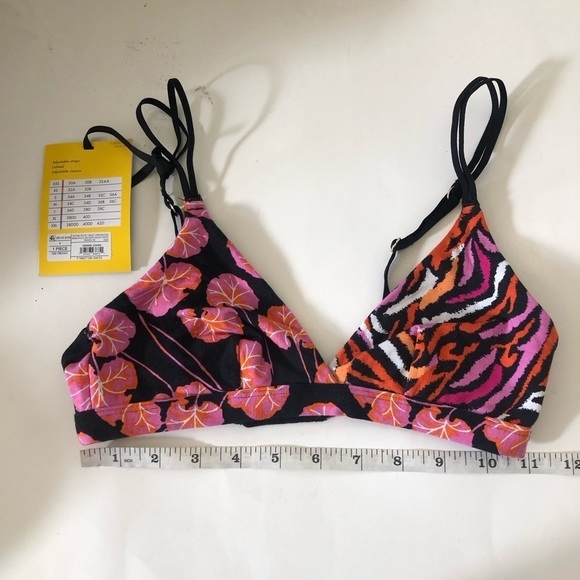 Diane Von Furstenberg x Target Geranium Leaf & Disco Zebra Dual Bralette Size XS - Picture 8 of 12
